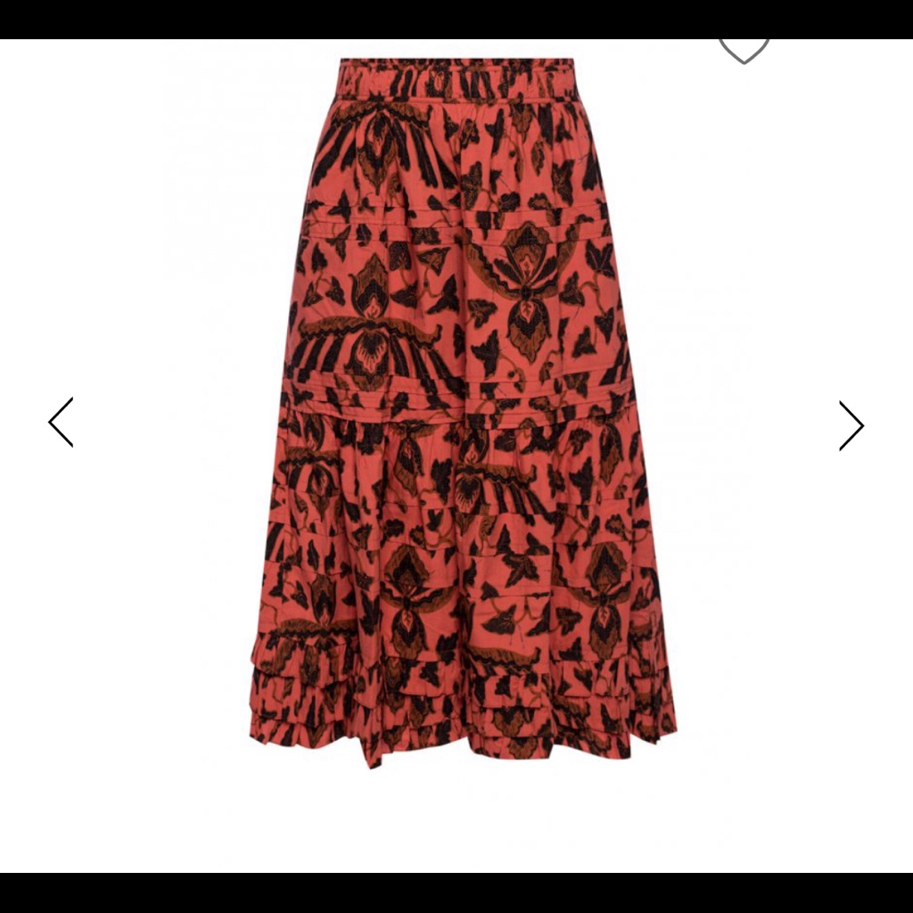 Ulla Johns Arya Cinnbar Cotton Skirt